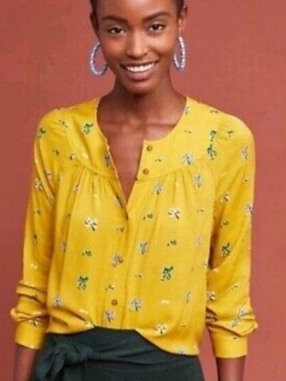 Anthropologie Conversations 26 of 52 Bow Print Button Down Blouse Coquette Y2k 6